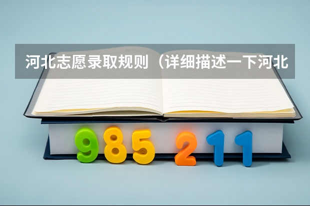 河北志愿录取规则（详细描述一下河北省的高考志愿填报表格，比如说第一志愿可以填报几个学校几个专业…）