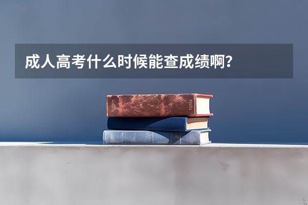 成人高考什么时候能查成绩啊？