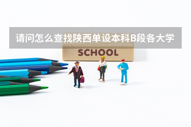 请问怎么查找陕西单设本科B段各大学最低录取分数线呢？