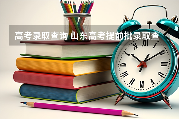 高考录取查询 山东高考提前批录取查询