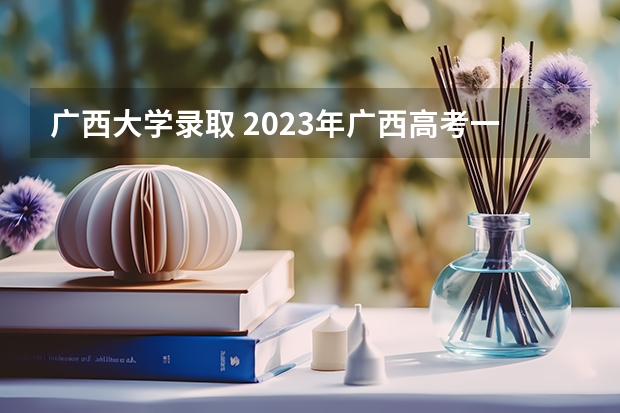 广西大学录取 2023年广西高考一本人数