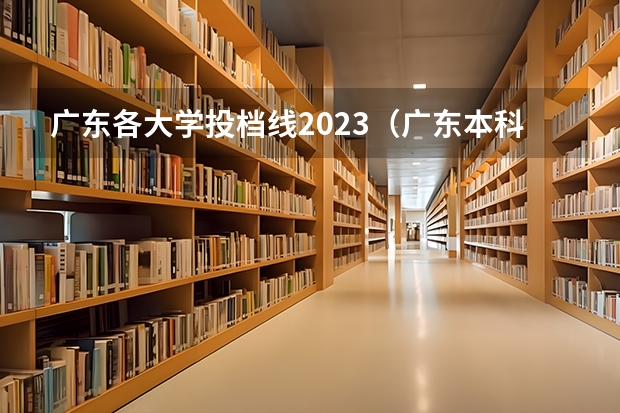 广东各大学投档线2023（广东本科批次投档线）