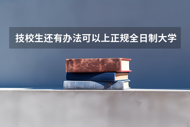 技校生还有办法可以上正规全日制大学吗