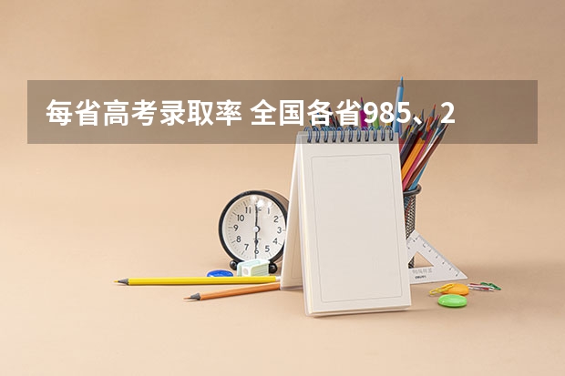 每省高考录取率 全国各省985、211录取率