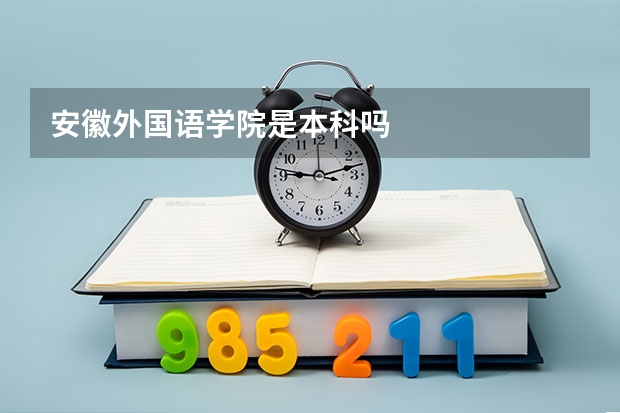 安徽外国语学院是本科吗
