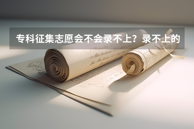 专科征集志愿会不会录不上？录不上的话会不会没 09年安徽专科录取