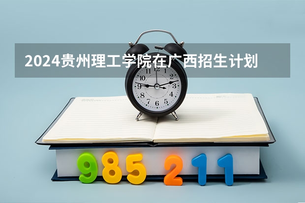 2024贵州理工学院在广西招生计划详解