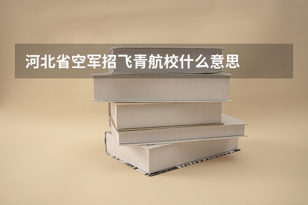 河北省空军招飞青航校什么意思