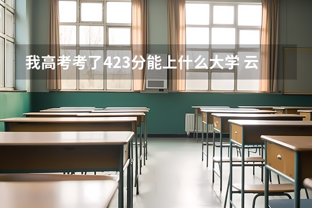 我高考考了423分能上什么大学. .云南的呢。全国的ne 呢？   。