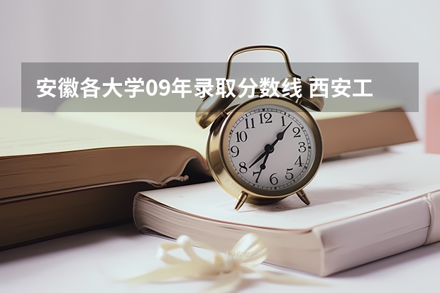 安徽各大学09年录取分数线 西安工业大学艺术类录取分数线