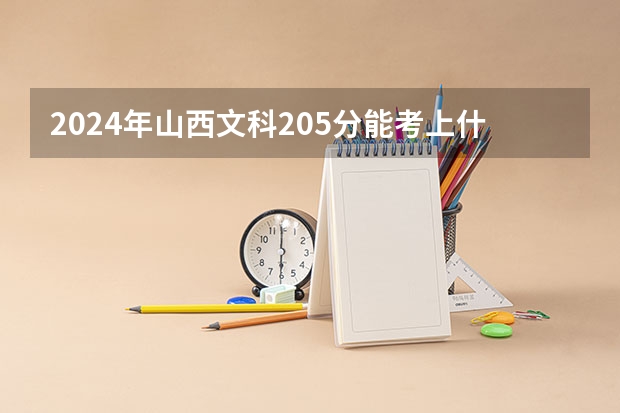 2024年山西文科205分能考上什么大学？