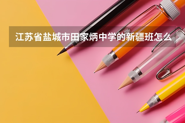 江苏省盐城市田家炳中学的新疆班怎么高考