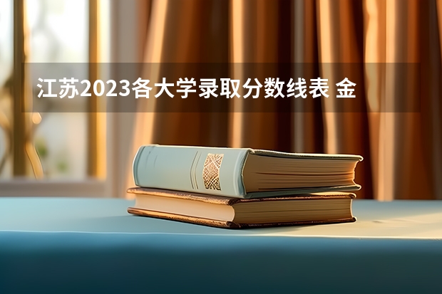 江苏2023各大学录取分数线表 金陵科技学院录取分数线