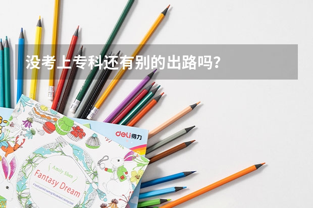 没考上专科还有别的出路吗？