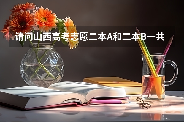 请问山西高考志愿二本A和二本B一共能报几个志愿?是同一时间但分开报吗？