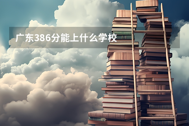 广东386分能上什么学校