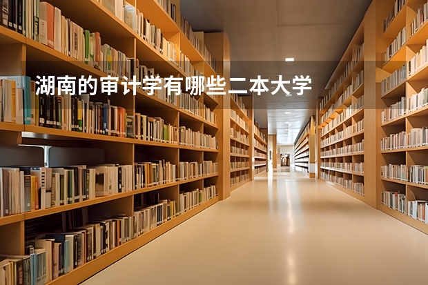 湖南的审计学有哪些二本大学