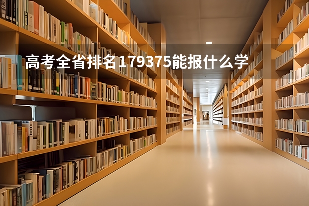 高考全省排名179375能报什么学校？