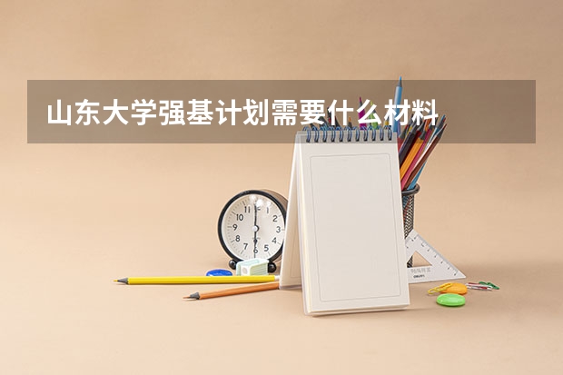 山东大学强基计划需要什么材料