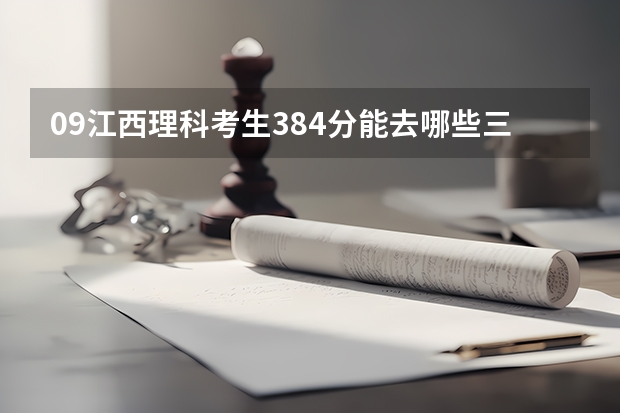 09江西理科考生384分能去哪些三本或专科？最好是电力院校