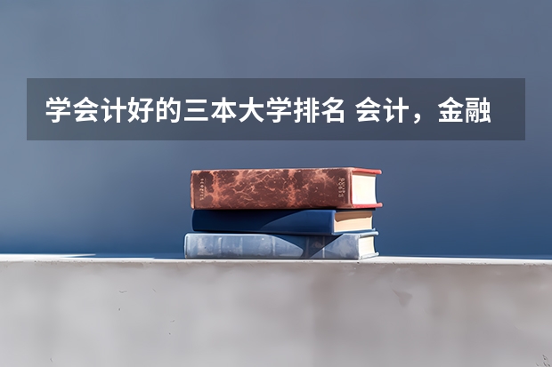 学会计好的三本大学排名 会计，金融专业好些的二本，三本有啥？