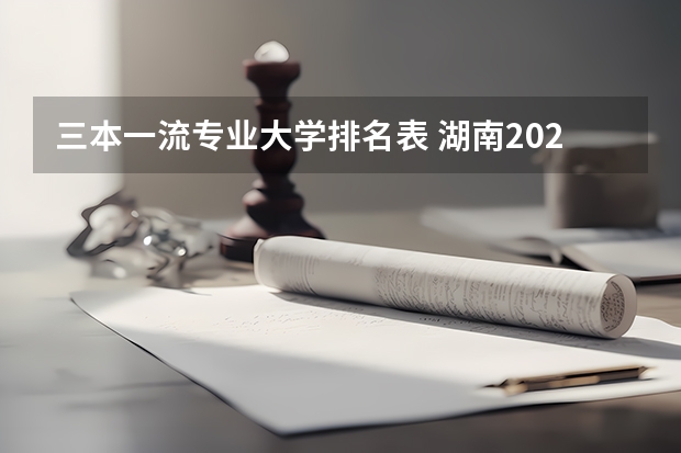 三本一流专业大学排名表 湖南2023年三本大学排名及录取分数线