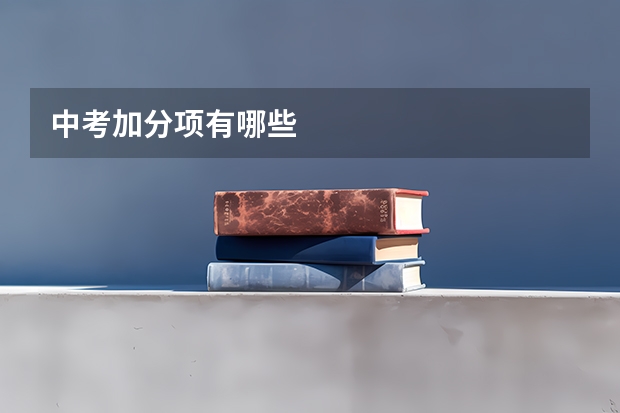 中考加分项有哪些