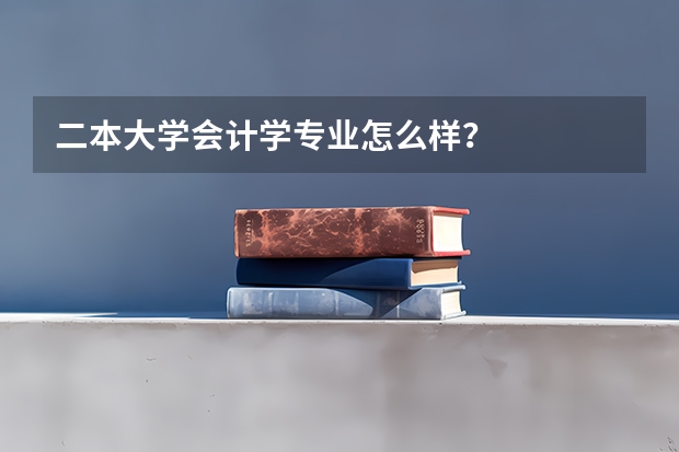 二本大学会计学专业怎么样？