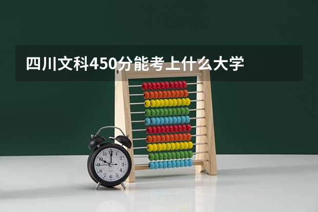 四川文科450分能考上什么大学