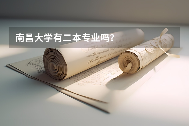 南昌大学有二本专业吗？