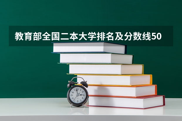 教育部全国二本大学排名及分数线50强 理科380分左右的公办本科大学