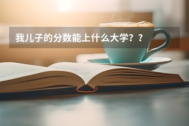 我儿子的分数能上什么大学？？