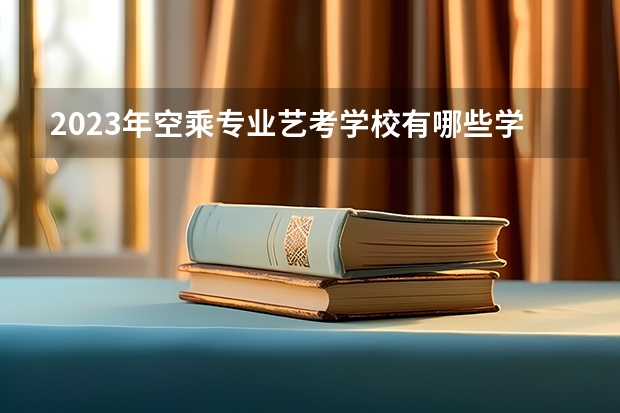 2023年空乘专业艺考学校有哪些学校？