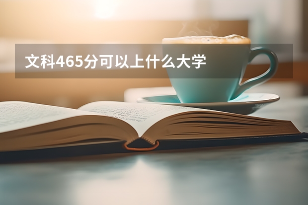 文科465分可以上什么大学