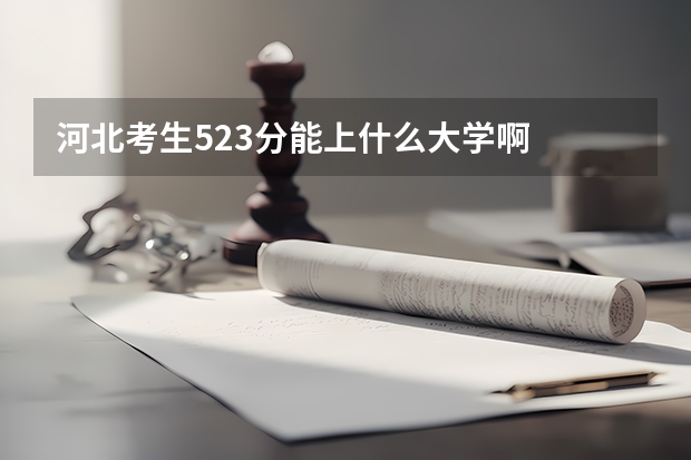 河北考生523分能上什么大学啊