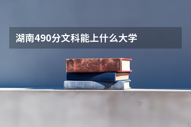 湖南490分文科能上什么大学