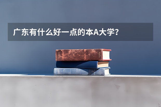 广东有什么好一点的本A大学？