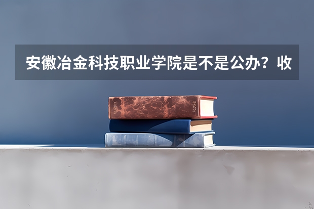 安徽冶金科技职业学院是不是公办？收费标准如何