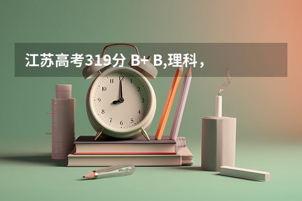 江苏高考319分 B+ B,理科,如果想在二本的大学碰碰运气,大概报什么学校呢?