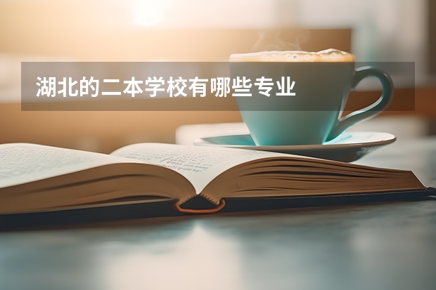 湖北的二本学校有哪些专业