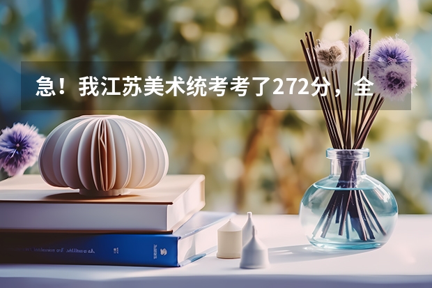 急！我江苏美术统考考了272分，全省32名，文化差，读什么学校