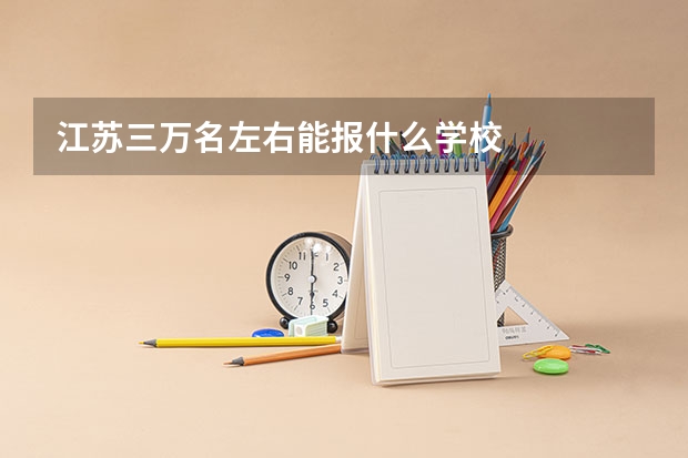 江苏三万名左右能报什么学校