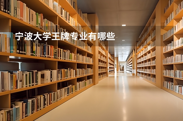 宁波大学王牌专业有哪些