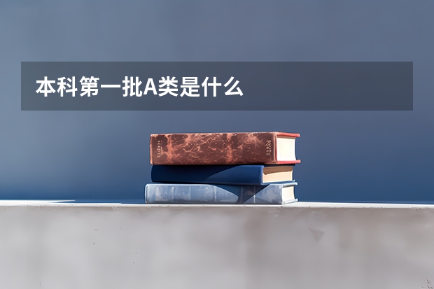 本科第一批A类是什么