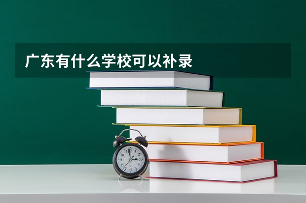 广东有什么学校可以补录