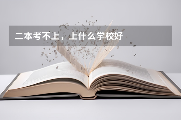 二本考不上，上什么学校好