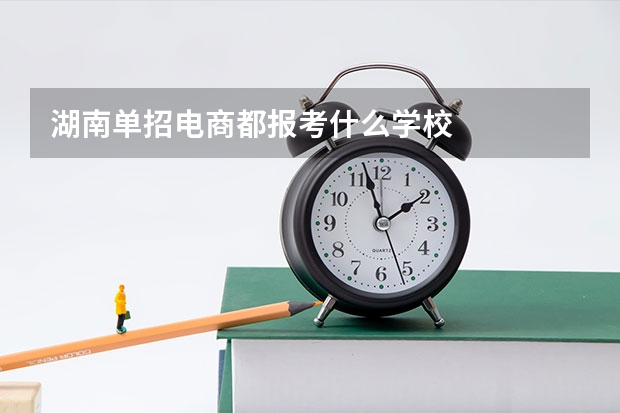 湖南单招电商都报考什么学校
