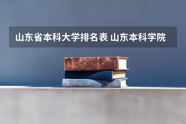 山东省本科大学排名表 山东本科学院排名