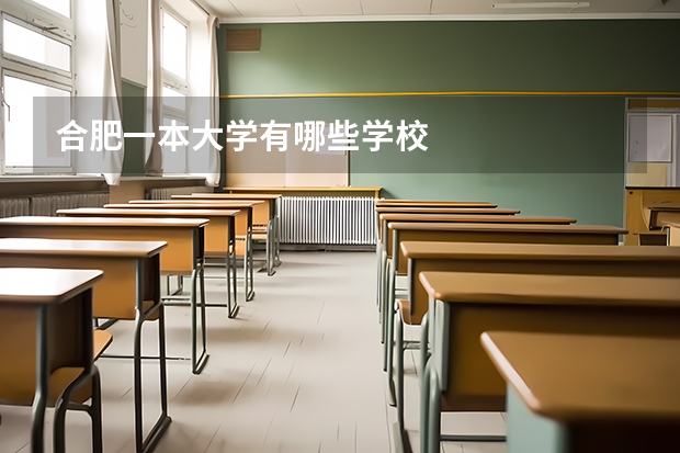 合肥一本大学有哪些学校