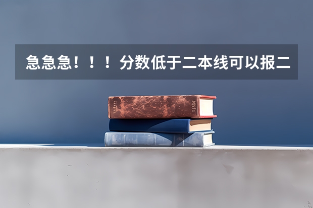 急急急！！！分数低于二本线可以报二本补录吗？有没有希望被录取！